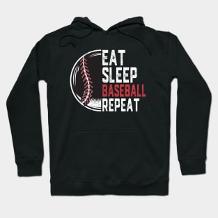 Eat Sleep Baseball Repeat Funny Baseball Players Hoodie